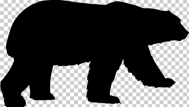 Grizzly Bear Silhouette American Black Bear PNG, Clipart, American Black Bear, Animals, Bear, Black, Black And White Free PNG Download