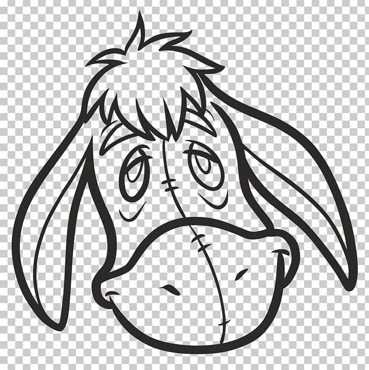 Eeyore Winnie-the-Pooh Piglet Drawing Cartoon PNG, Clipart, Art, Artwork, Black, Black And White, Character Free PNG Download