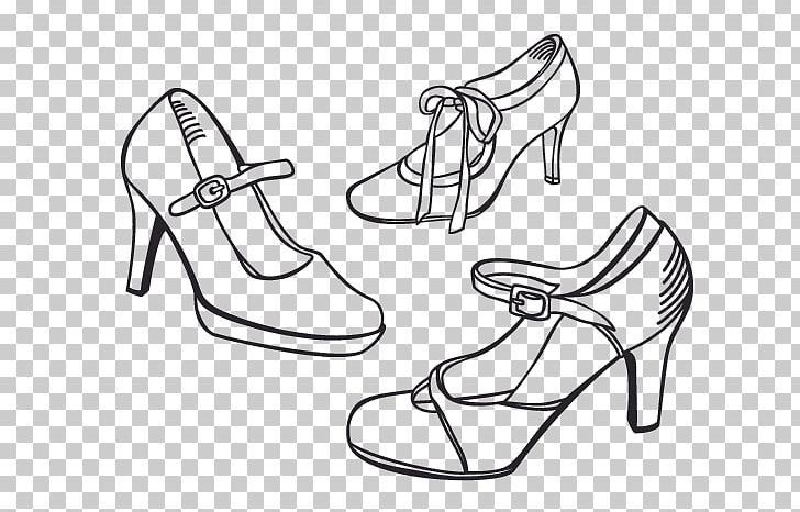 High-heeled Shoe Platform Shoe Coloring Book Sneakers PNG, Clipart, Absatz, Area, Ballet Shoes, Black, Black And White Free PNG Download