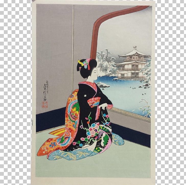Kinkaku-ji Painting Shin-hanga Geisha Ukiyo-e PNG, Clipart, Art, Costume Design, Fine Art, Geisha, Japan Free PNG Download