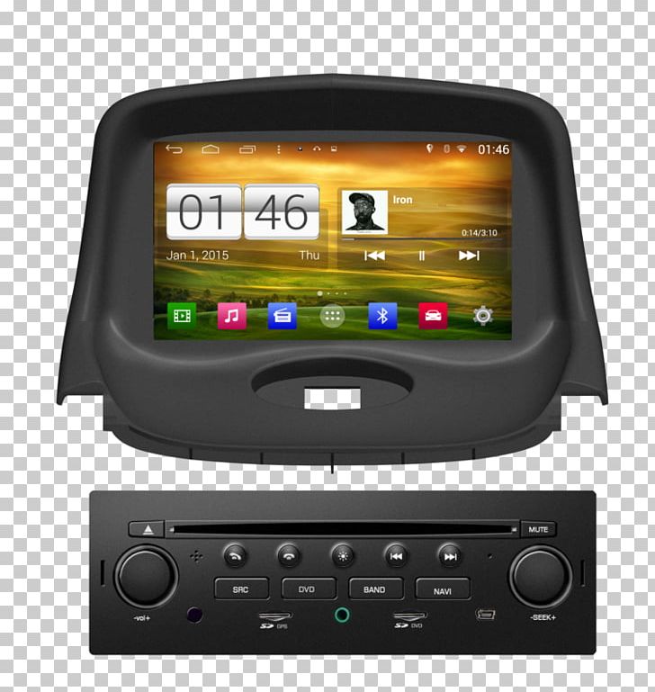Peugeot 206 GPS Navigation Systems Car Automotive Head Unit PNG, Clipart, Android, Autoshowroom, Car, Cars, Electronics Free PNG Download