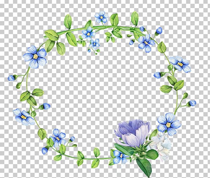 Blue Flowers Wreath Border PNG, Clipart, Blue, Blue Flower, Border, Border Texture, Crown Free PNG Download
