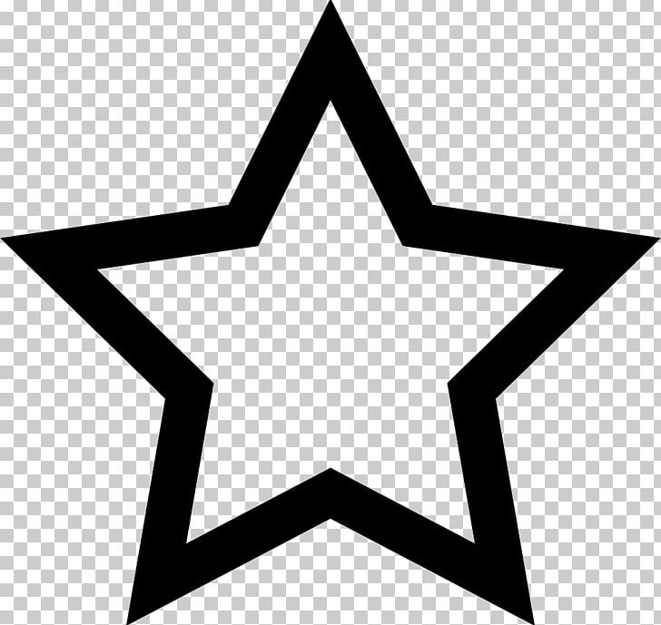 Five-pointed Star Symbol Outline PNG, Clipart, Angle, Area, Black And White, Clip Art, Computer Icons Free PNG Download