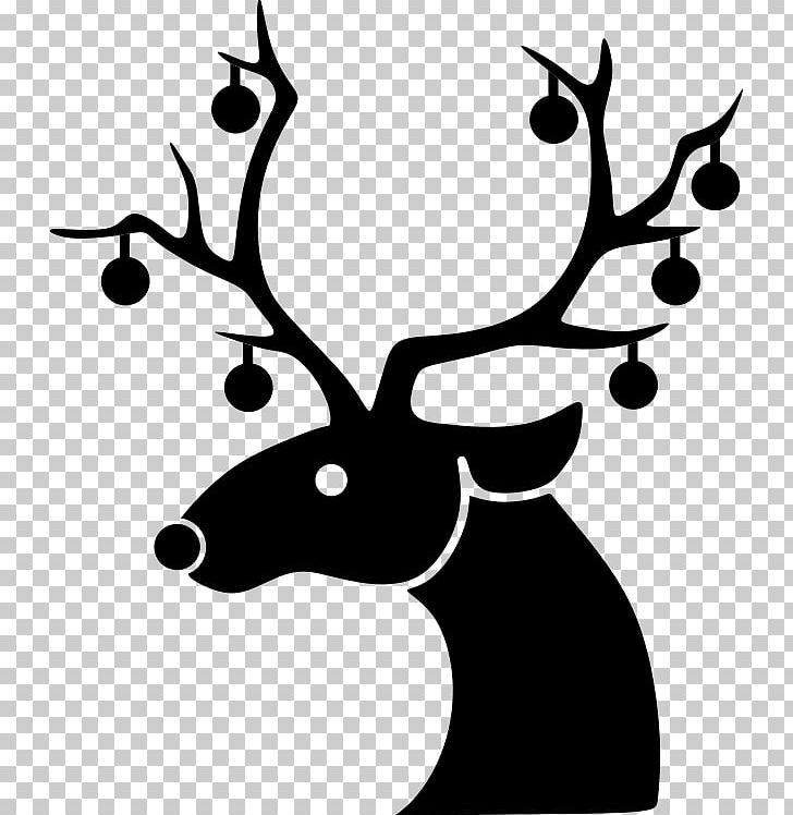 Reindeer PNG, Clipart, Antler, Black And White, Branch, Cartoon, Christmas Free PNG Download