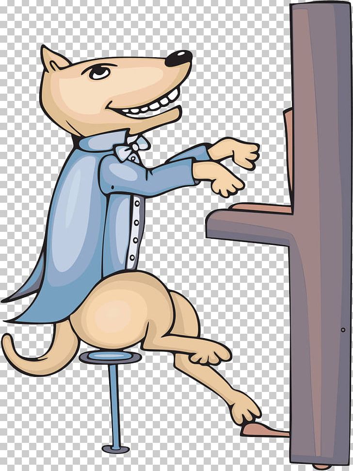 Dog Cartoon Piano PNG, Clipart, Animals, Arm, Art, Body, Carnivoran Free PNG Download