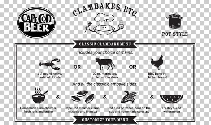 Cape Cod Beer Clambakes PNG, Clipart, Animal, Beer, Black, Black And White, Brand Free PNG Download