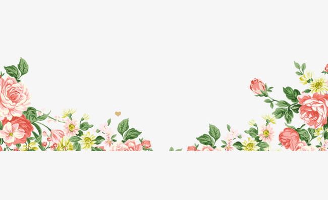 Tender Flowers Green Leaves Decorated Borders PNG, Clipart, Beautiful, Borders Clipart, Decorated Clipart, Decoration, Flowers Free PNG Download