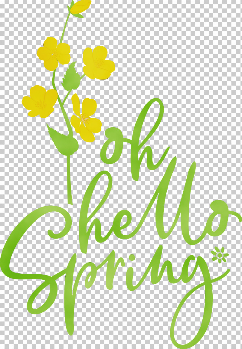 Floral Design PNG, Clipart, Calligraphy, Cartoon, Floral Design, Hello Spring, Logo Free PNG Download