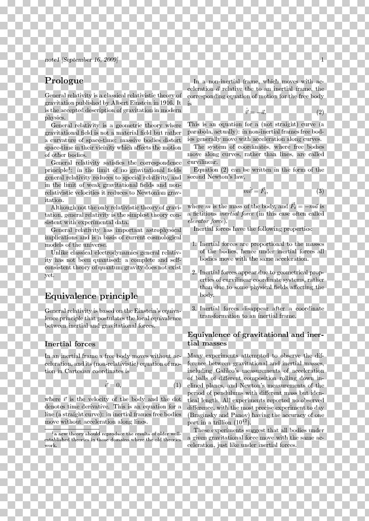 Introduction To The Theory Of Relativity General Relativity Physics PNG, Clipart, Aarhus, Angle, Area, Document, General Relativity Free PNG Download