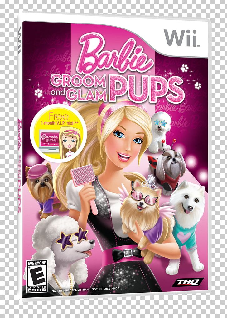 Wii U Barbie: Groom And Glam Pups Barbie As The Island Princess Video Game PNG, Clipart, Barbie As The Island Princess, Barbie Dreamhouse Party, Barbie Groom And Glam Pups, Doll, Game Free PNG Download