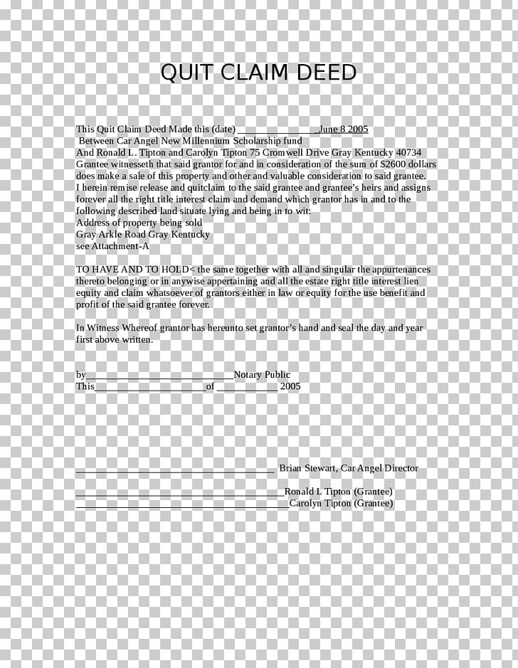 Quitclaim Deed Form Document Title PNG, Clipart, Angle, Area, Brand, Contract, Covenant Free PNG Download