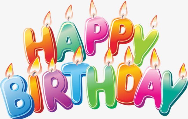 happy birthday candles clipart