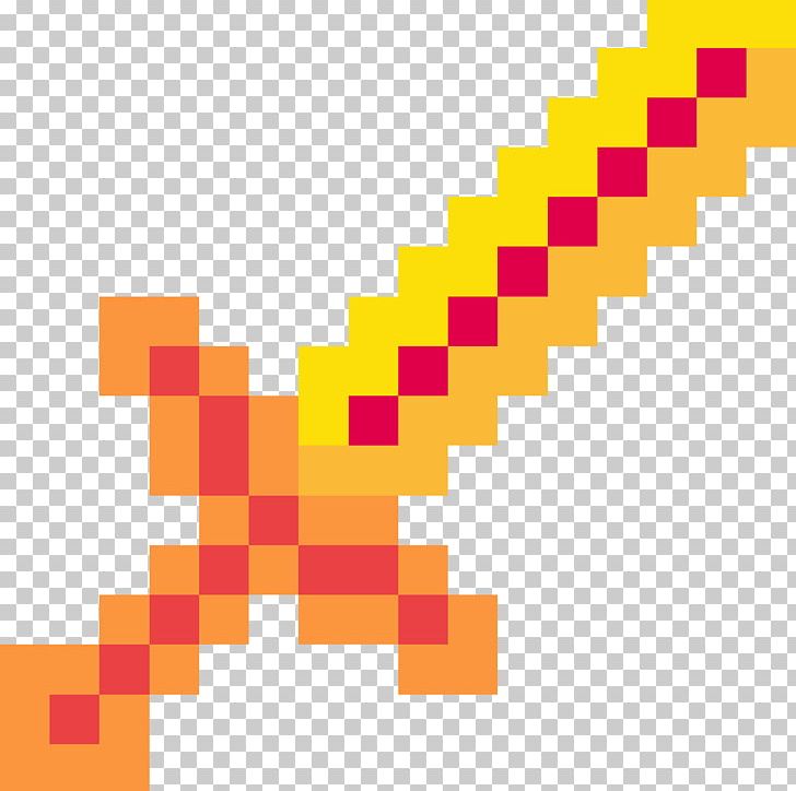 Minecraft Logo Sword Pixel Art Png Clipart Angle Area