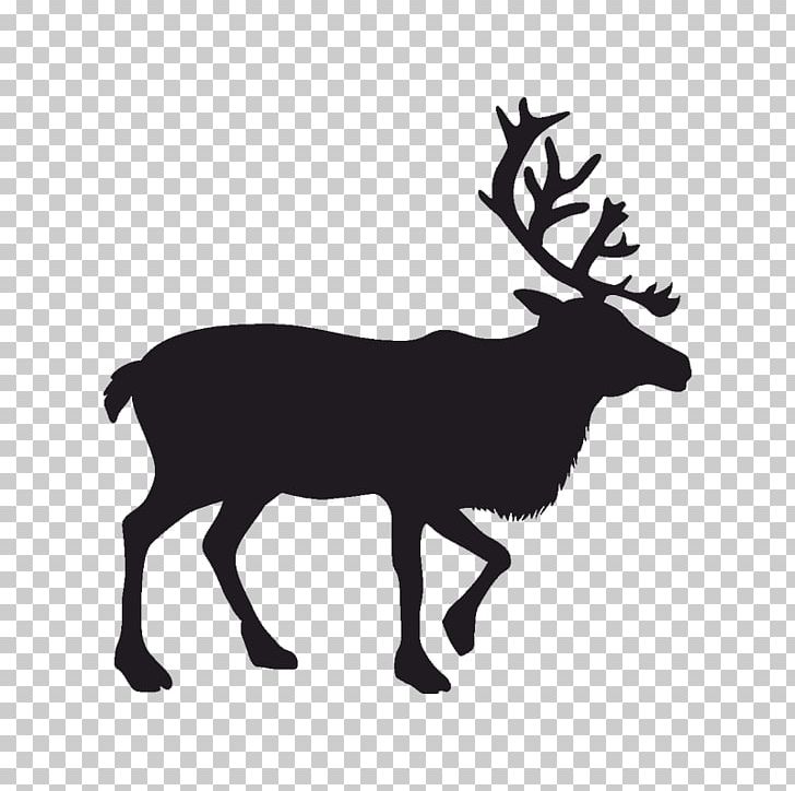 Reindeer Silhouette Rudolph PNG, Clipart, Antler, Art, Black And White, Cartoon, Christmas Free PNG Download