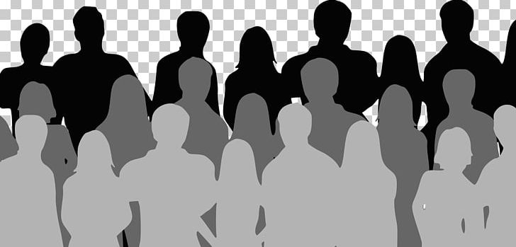 Social Media Audience Crowd Silhouette PNG, Clipart, Black And White