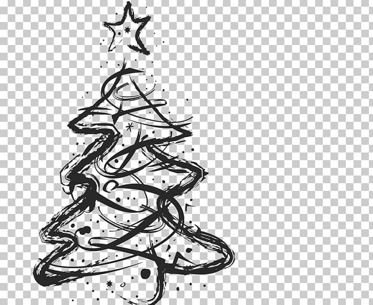 Christmas Tree Christmas Day Cross-stitch PNG, Clipart, Art, Artwork, Black And White, Branch, Calligraphy Free PNG Download