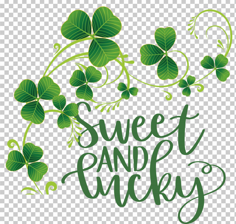 Sweet And Lucky St Patricks Day PNG, Clipart, Cartoon, Clover, Fourleaf Clover, Luck, Royaltyfree Free PNG Download