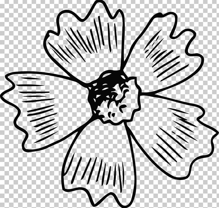 Petal Flower Open Color PNG, Clipart, Artwork, Black, Black And White, Branch, Character Free PNG Download