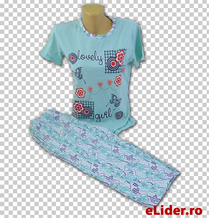 Sleeve T-shirt Pajamas Turquoise PNG, Clipart, Clothing, Pajamas, Pijama, Sleeve, Tshirt Free PNG Download