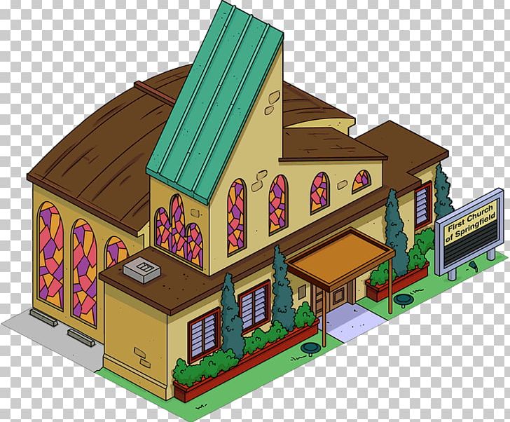 The Simpsons: Tapped Out Reverend Lovejoy Springfield Church Ned Flanders PNG, Clipart, Building, Christian Church, Christianity, Facade, Home Free PNG Download
