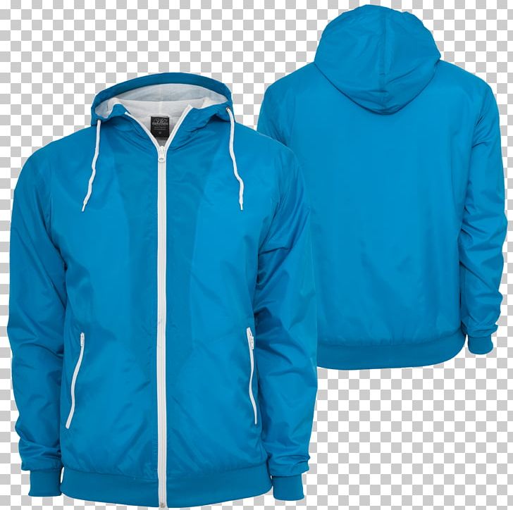 Hoodie Blue Windbreaker Flight Jacket PNG, Clipart, Aqua, Azure, Blouson, Blue, Classic Free PNG Download