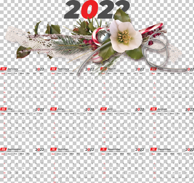 Printable 2022 Calendar 2022 Calendar Printable PNG, Clipart, Bauble, Christmas Day, Christmas Decoration, Christmas Tree, Christmas Tree Light Free PNG Download