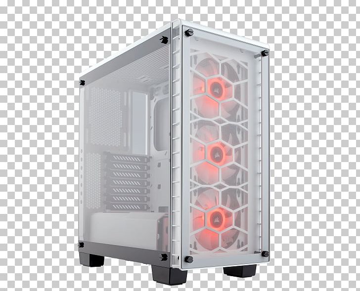 Computer Cases & Housings Power Supply Unit Corsair Crystal Midi-Tower Computer Case ATX CORSAIR Air Series LED SP120 RGB High Performance Case Fan PNG, Clipart, Atx, Computer, Computer Case, Computer Cases Housings, Computer System Cooling Parts Free PNG Download