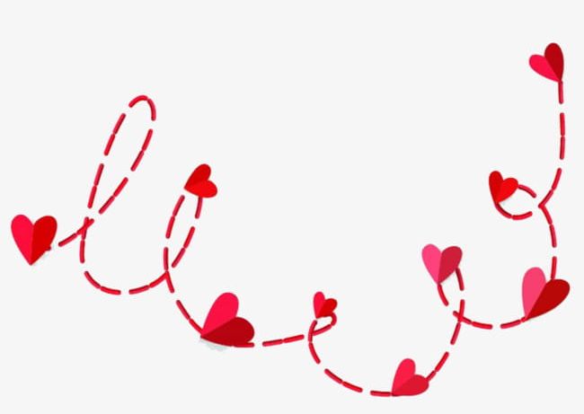 Red Heart-shaped Dashed Line PNG, Clipart, Ant, Ant Line, Bending, Dashed Clipart, Dotted Free PNG Download