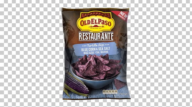 Tostada Old El Paso Blue Corn And Sea Salt Tortilla Chips 150G PNG, Clipart, Animal Source Foods, Blue Corn, Flavor, Maize, Meat Free PNG Download