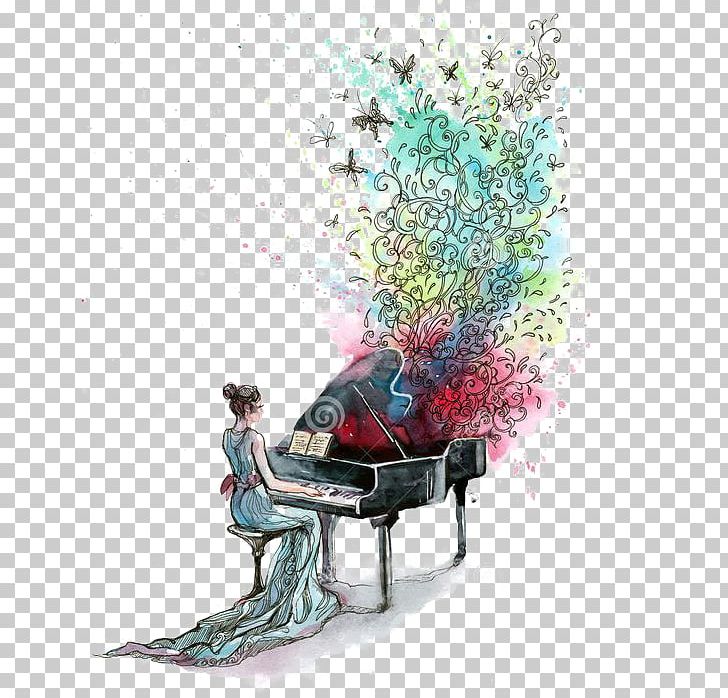 Grand Piano Painting PNG, Clipart, Beautiful, Cello, Color, Color Ink, Computer Wallpaper Free PNG Download