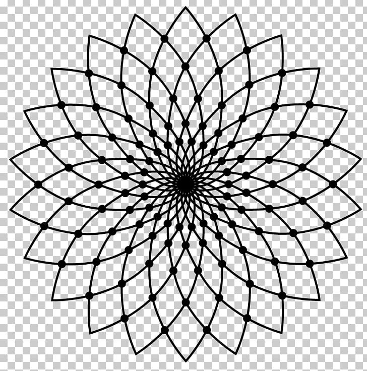 Sacred Geometry Flower Nelumbo Nucifera PNG, Clipart, Angle, Area, Black And White, Circle, Coloring Page Free PNG Download