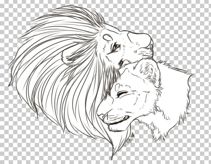 Lion Ear Cat Sketch PNG, Clipart, Artwork, Big Cat, Big Cats, Black And White, Carnivoran Free PNG Download