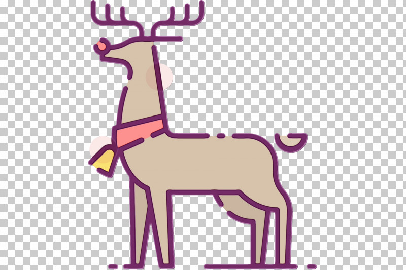 Deer Pink Line Wildlife Tail PNG, Clipart, Antelope, Deer, Giraffe, Line, Paint Free PNG Download