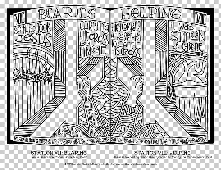 Stations Of The Cross Child Christian Cross Coloring Book PNG, Clipart, Adult, Angle, Area, Art, Black And White Free PNG Download