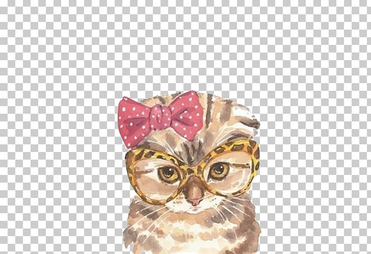 Scottish Fold Persian Cat Kitten Watercolor Painting Illustration PNG, Clipart, Animals, Bow, Canvas, Cat Like Mammal, Color Free PNG Download