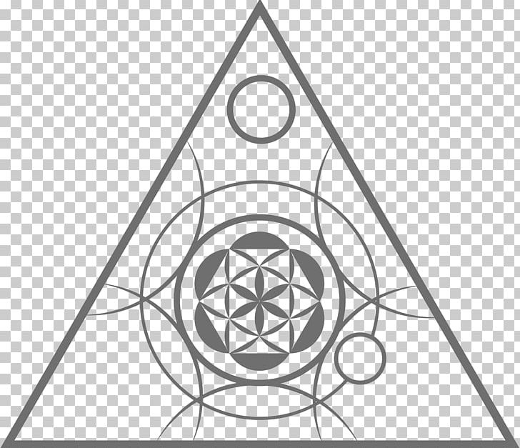 Sacred Geometry Triangle Line Art PNG, Clipart, Angle, Area, Black And White, Circle, Diagram Free PNG Download