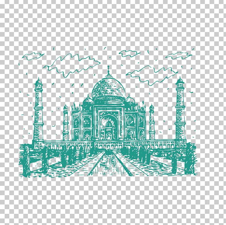 Taj Mahal Yamuna Landmark PNG, Clipart, Agra, Building, Drawing, Graphic Design, Green Free PNG Download