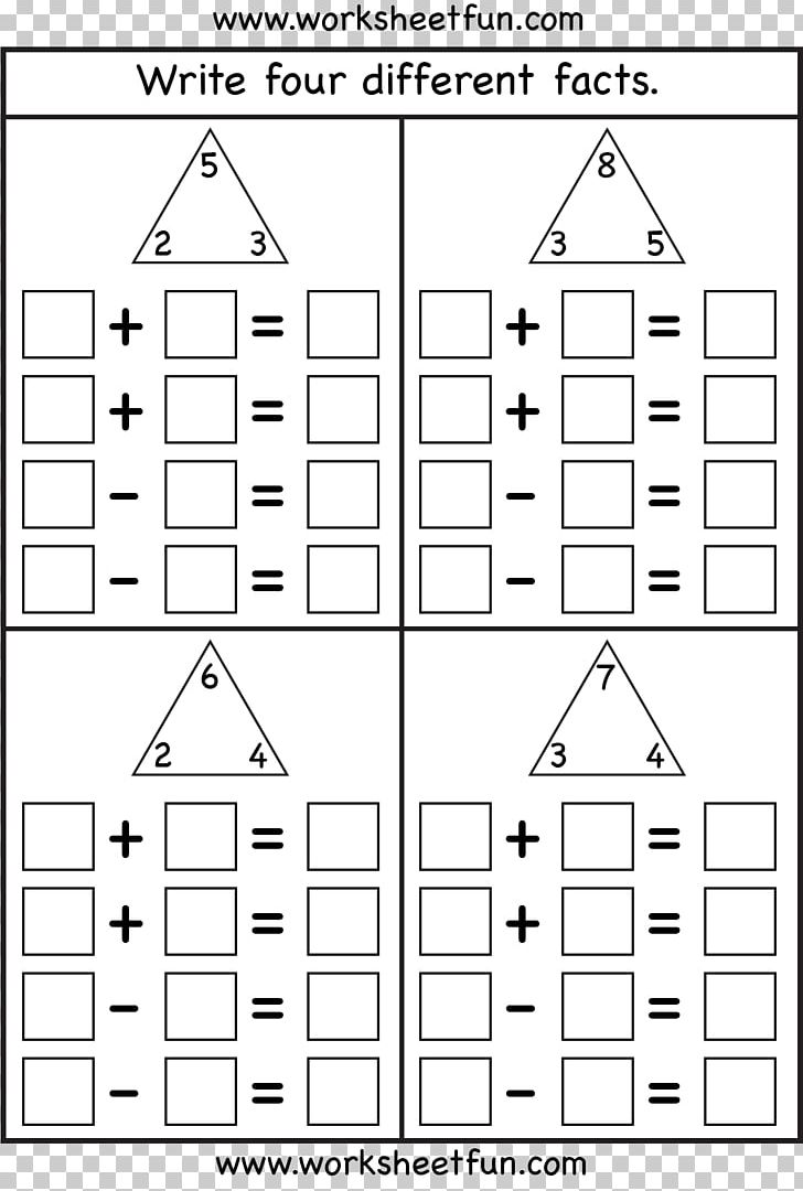 Fact Multiplication Table Mathematics Worksheet PNG, Clipart, Addition, Angle, Area, Black And White, Diagram Free PNG Download