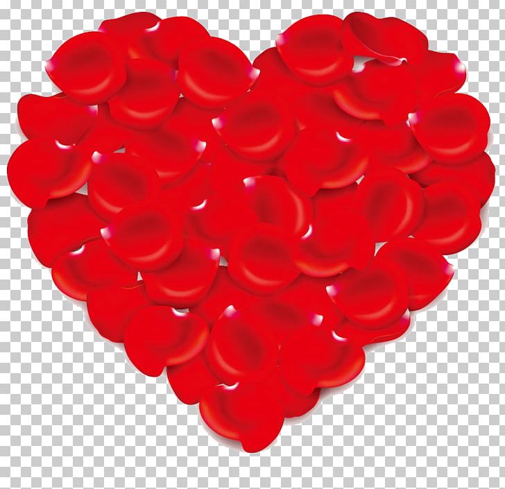 Heart Rose Red PNG, Clipart, Euclidean Vector, Flower, Flowers, Hand, Hand Painted Free PNG Download