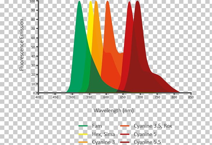 Fluorophore Fluorescence Oligonucleotide Hybridization Probe Emission Spectrum PNG, Clipart, Angle, Anthracene, Area, Brand, Cyanine Free PNG Download