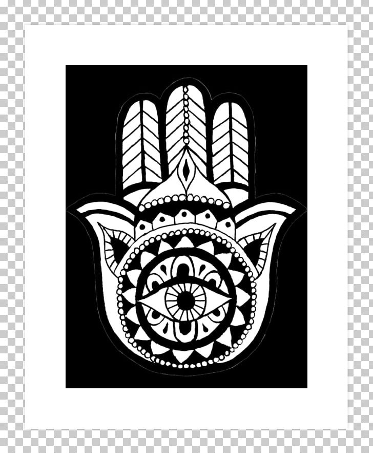 T-shirt Hamsa Hoodie Amulet Crew Neck PNG, Clipart, Amulet, Art Print, Black And White, Bluza, Brand Free PNG Download