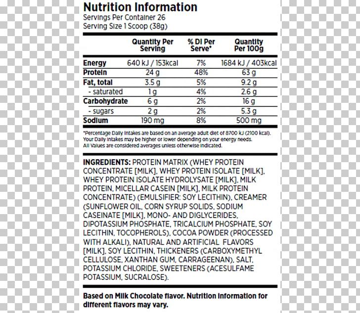 Dietary Supplement Nutrition Facts Label Nutrient Protein PNG, Clipart, Area, Bodybuilding Supplement, Calcium Caseinate, Casein, Diet Free PNG Download