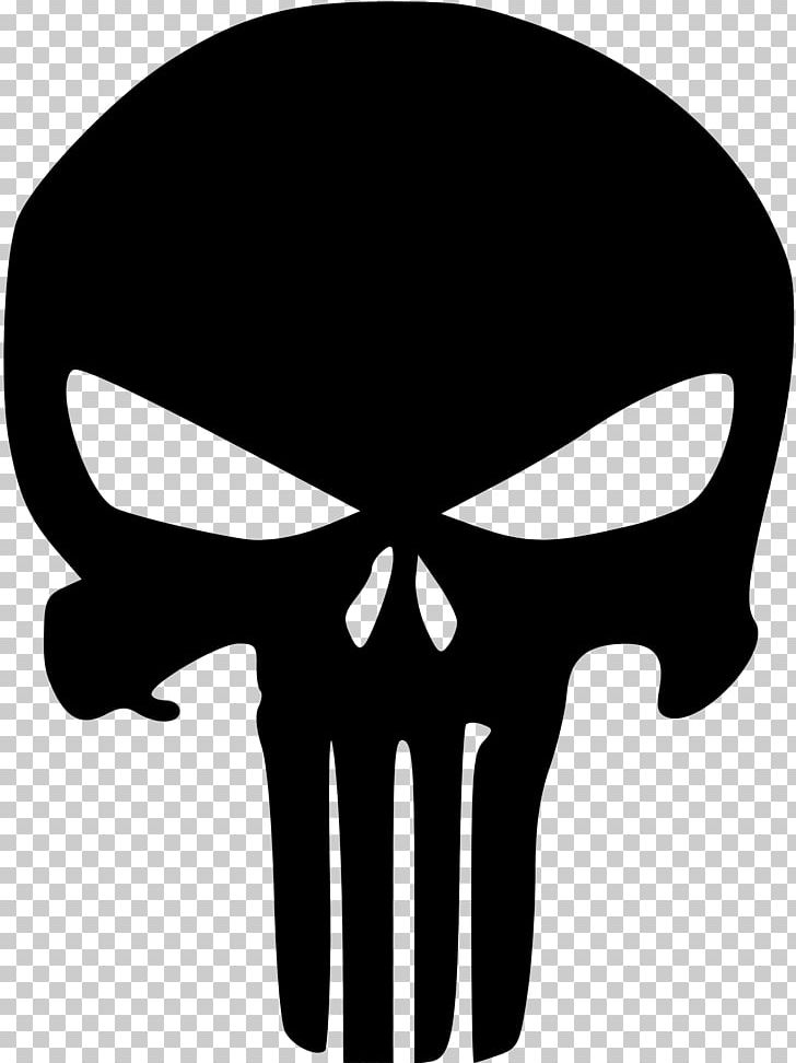 Punisher Stencil Skull PNG, Clipart, Airbrush, Art, Black And White, Bone, Clip Art Free PNG Download