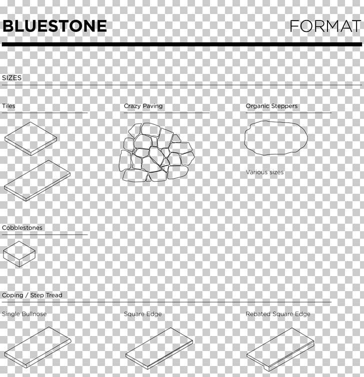 Tile Rock Bluestone Flooring Pavement PNG, Clipart, Angle, Area, Basalt, Black And White, Bluestone Free PNG Download