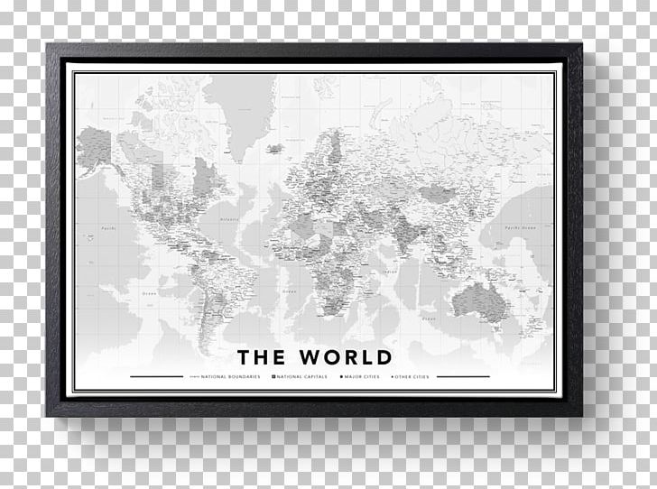 World Map Canvas Print Poster PNG, Clipart, Black And White, Brand, Canvas, Canvas Print, Map Free PNG Download