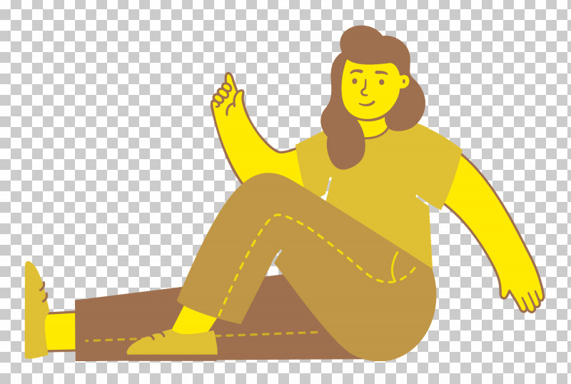 Sitting On Floor Sitting Woman PNG, Clipart, Biology, Cartoon, Character, Girl, Lady Free PNG Download