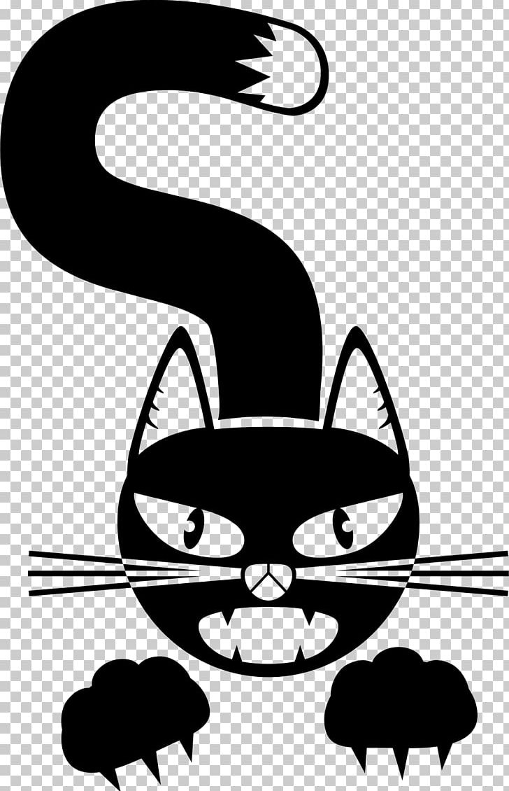 Cartoon Cat Drawing PNG, Clipart, Animals, Art, Artwork, Black, Black And White Free PNG Download