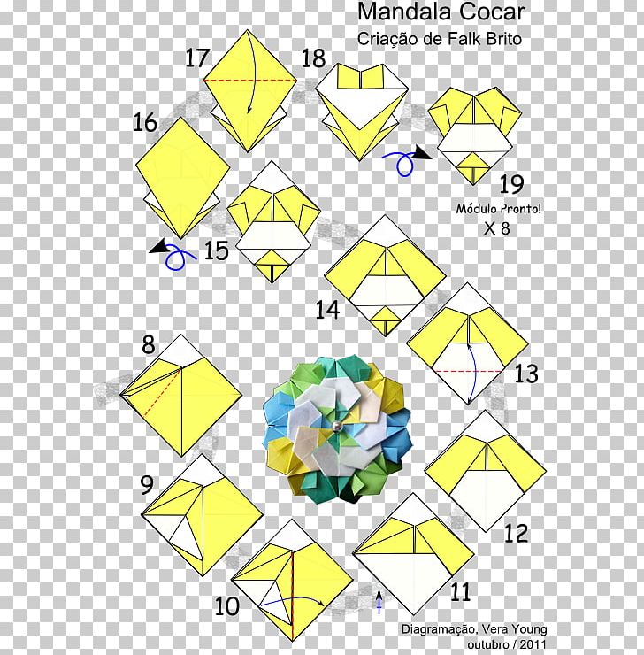 Paper Modular Origami Mandala Kusudama PNG, Clipart, Angle, Area, Art, Christmas, Diagram Free PNG Download