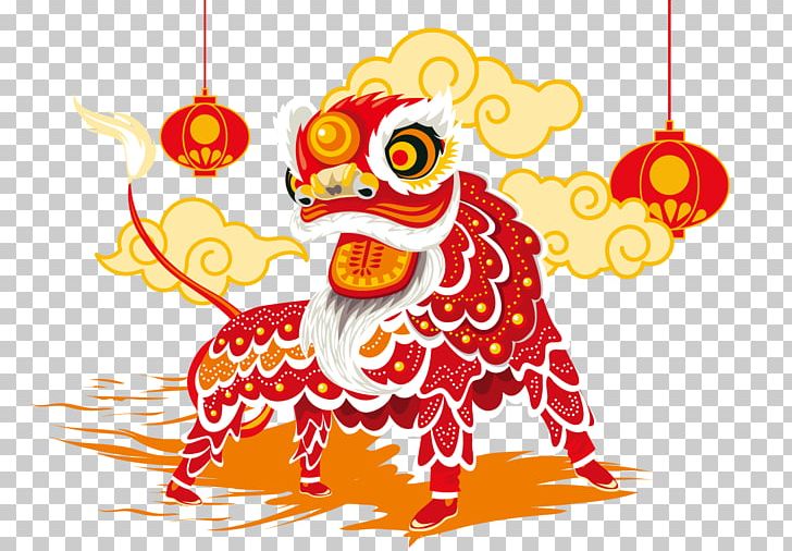 Lion Dance Chinese New Year Chinese Calendar PNG, Clipart, Animals, Bird, Cartoon, Chinatown, Chinese Style Free PNG Download