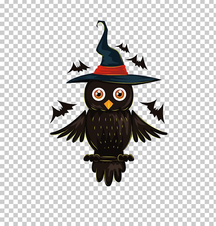 Owl Halloween Jack-o'-lantern Illustration PNG, Clipart, Bat, Beak, Bird, Bird Of Prey, Creative Halloween Free PNG Download